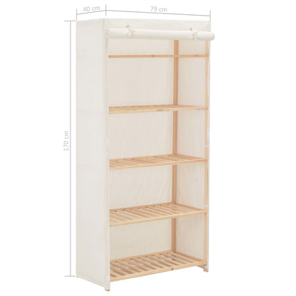 Kleiderschrank Weiß 79 x 40 x 170 cm Stoff