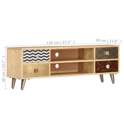 TV-Schrank 120x30x40 cm Massivholz Mango