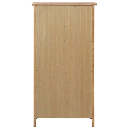 Weinschrank 56 x 32 x 110 cm Massivholz Eiche