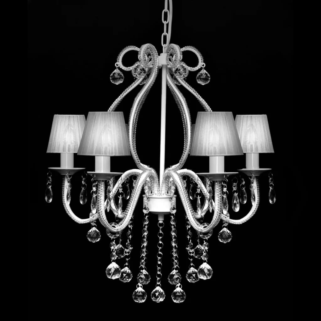 Chandelier with 2300 crystals white