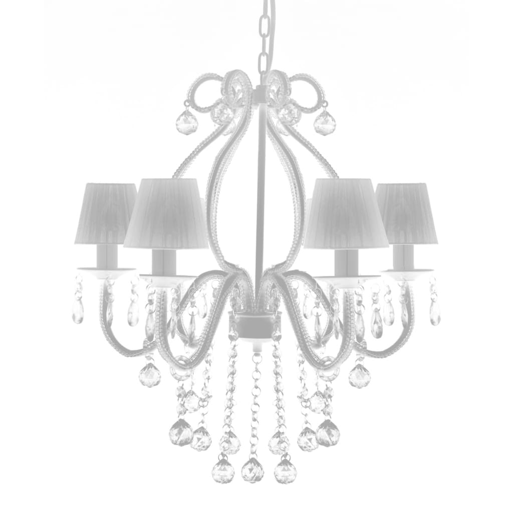 Chandelier with 2300 crystals white