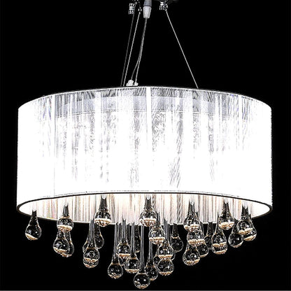 Chandelier with 85 crystals white