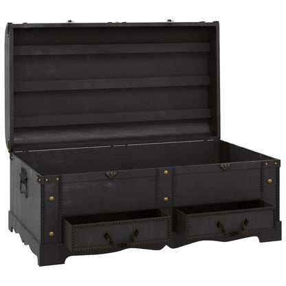 Treasure Chest Wood Large Black