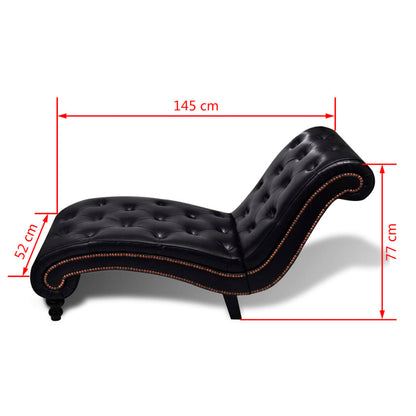 Chaiselongue Braun Kunstleder