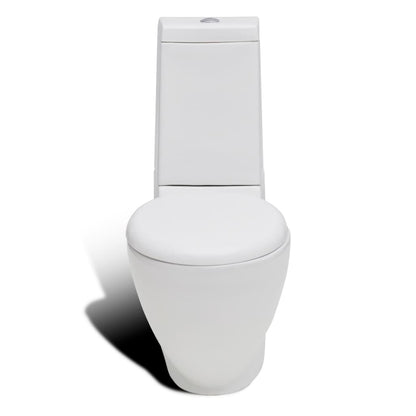 Toilet and bidet set white ceramic