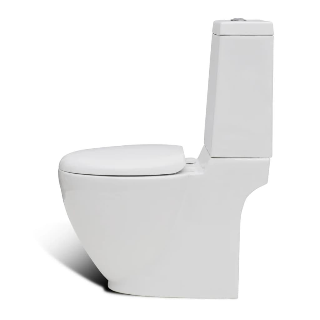 Toilet and bidet set white ceramic