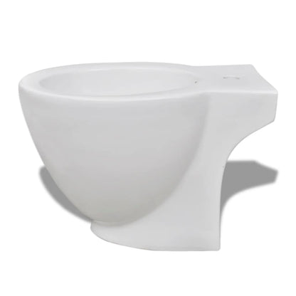 Toilet and bidet set white ceramic