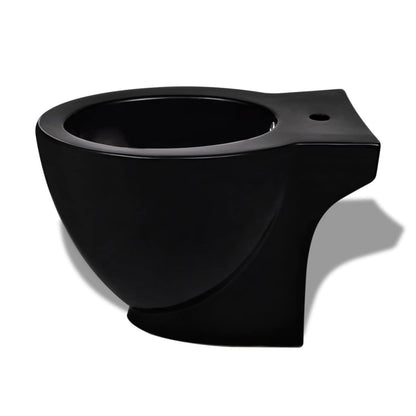 Stand-WC & Bidet Set Schwarz Keramik