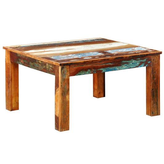 Coffee table square old wood