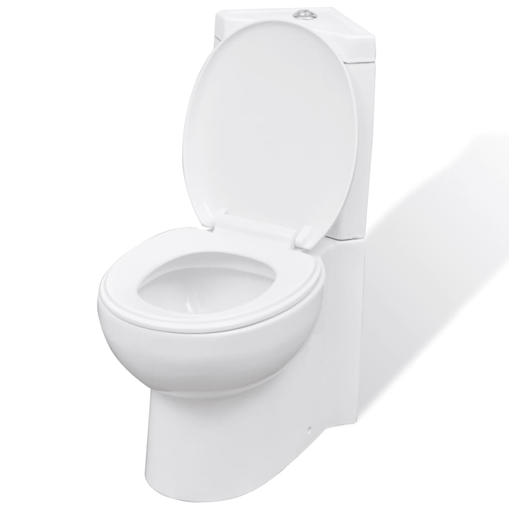 Toilet for corner ceramic white