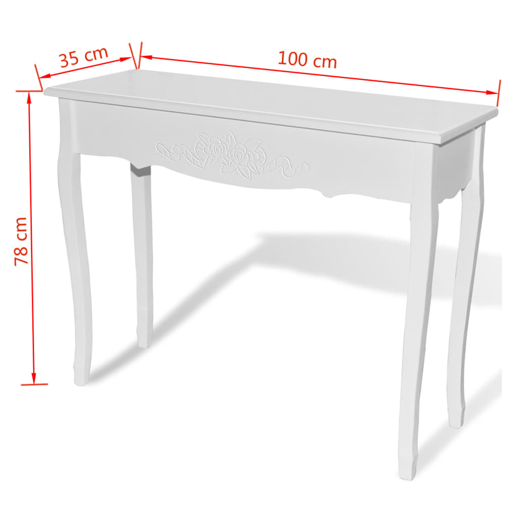 Dressing table console table white