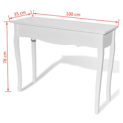 Dressing table console table white