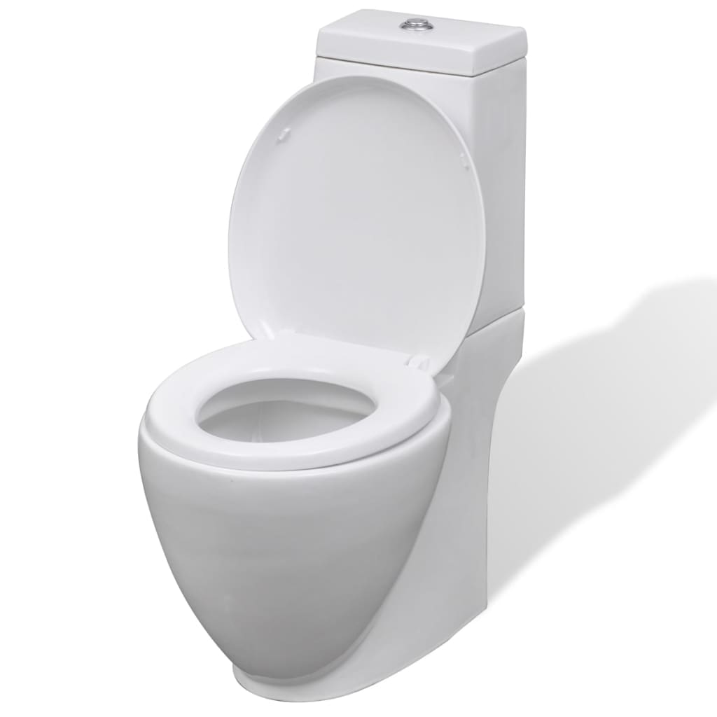 Toiletten & Bidet Set Weiß Keramik