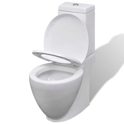 Toiletten & Bidet Set Weiß Keramik