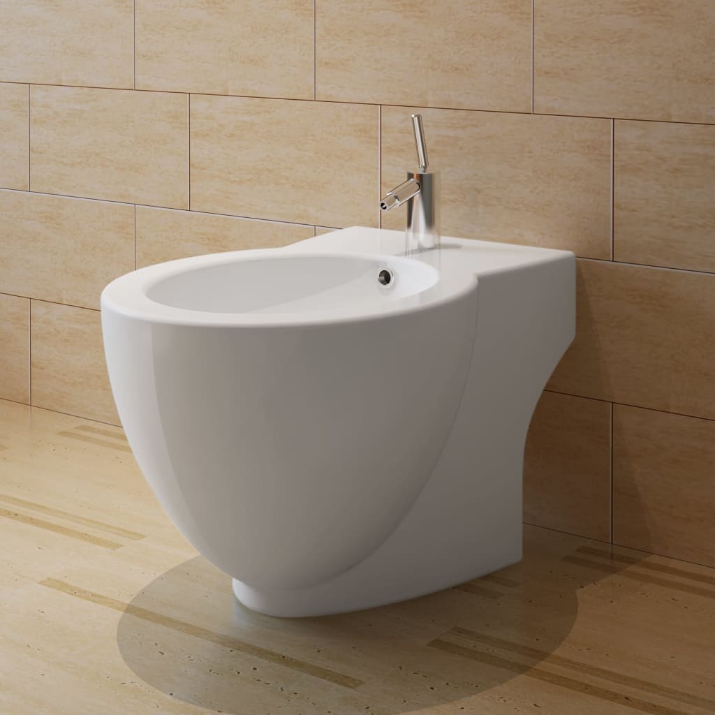 Toiletten & Bidet Set Weiß Keramik