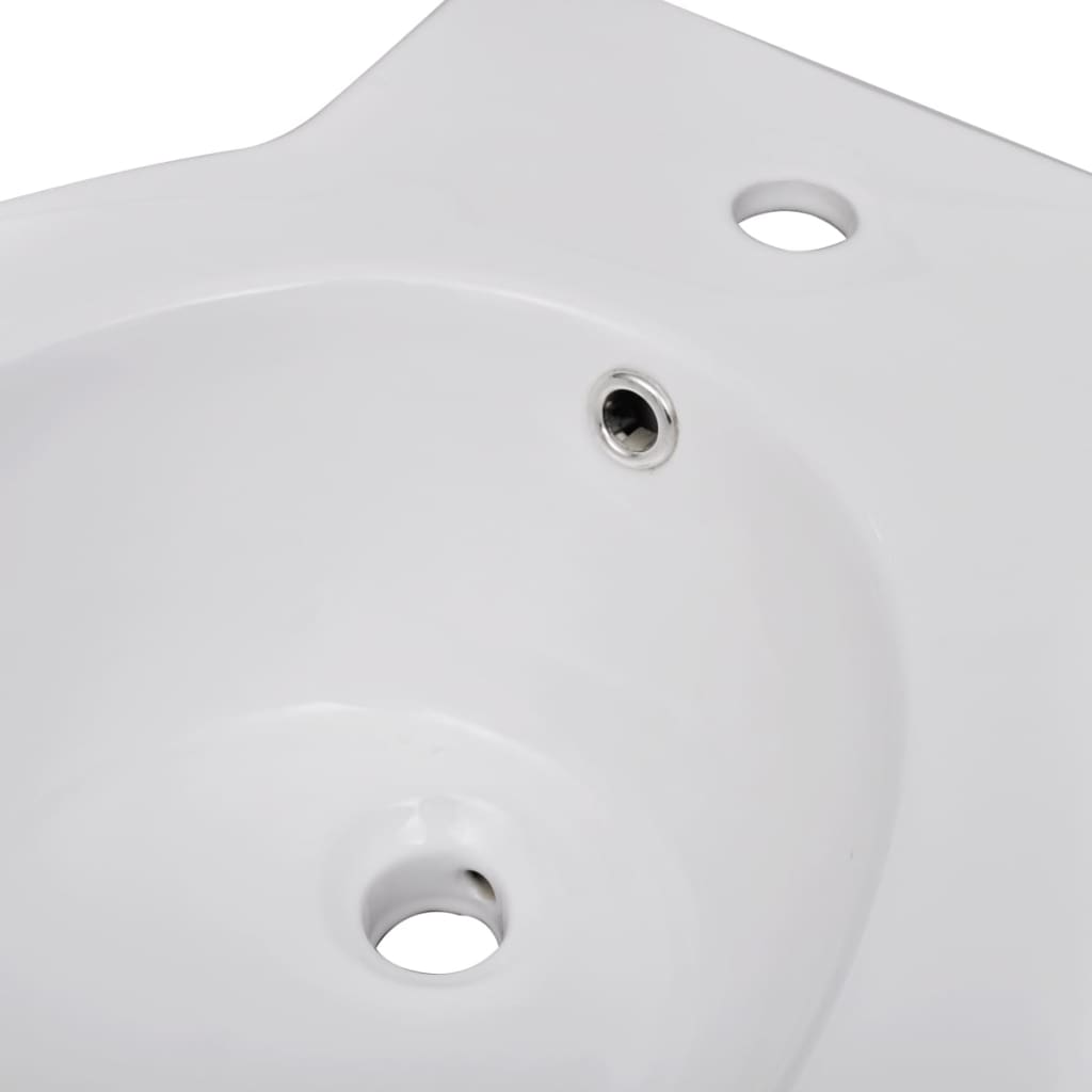 Toiletten & Bidet Set Weiß Keramik