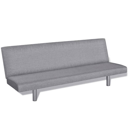 Sofa bed light grey polyester