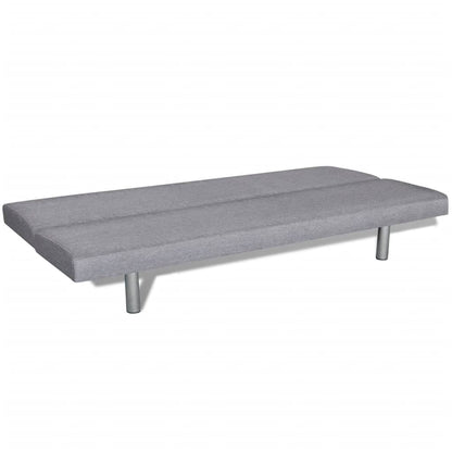 Sofa bed light grey polyester