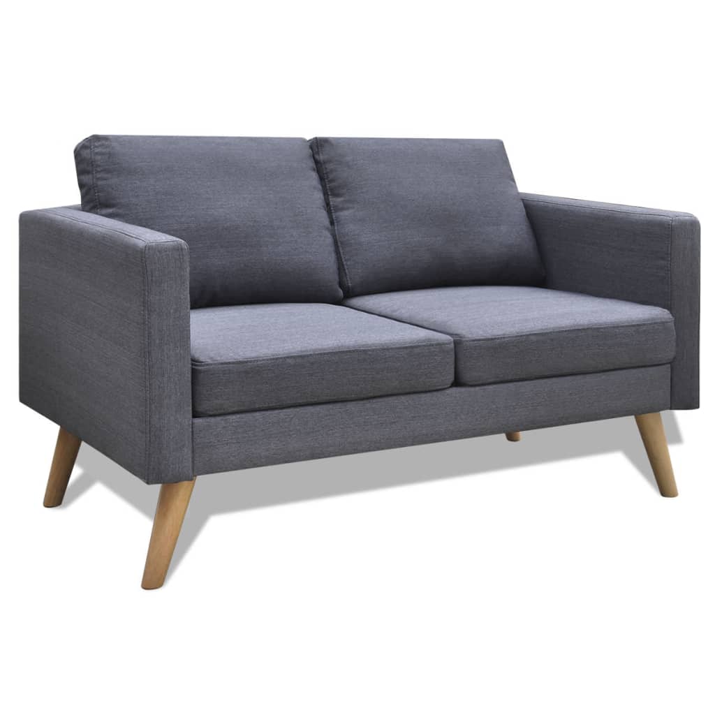 Sofa 2-seater fabric dark grey