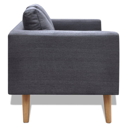 Sofa 2-seater fabric dark grey