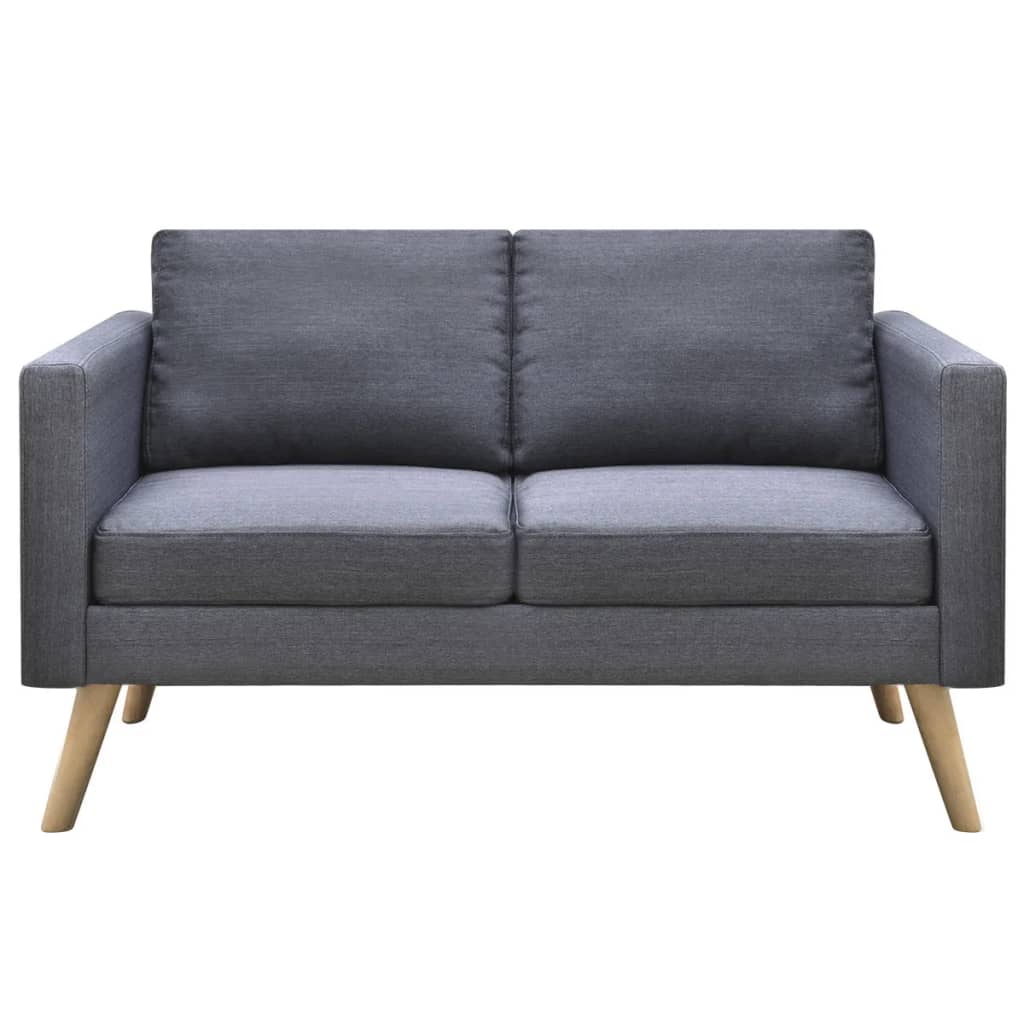 Sofa 2-seater fabric dark grey