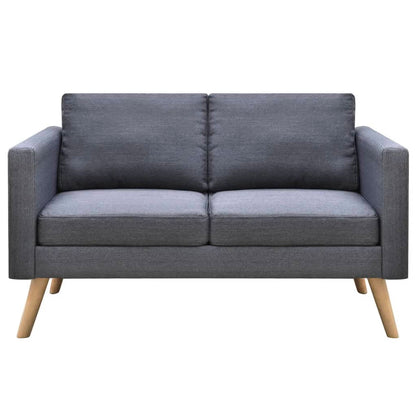 Sofa 2-seater fabric dark grey