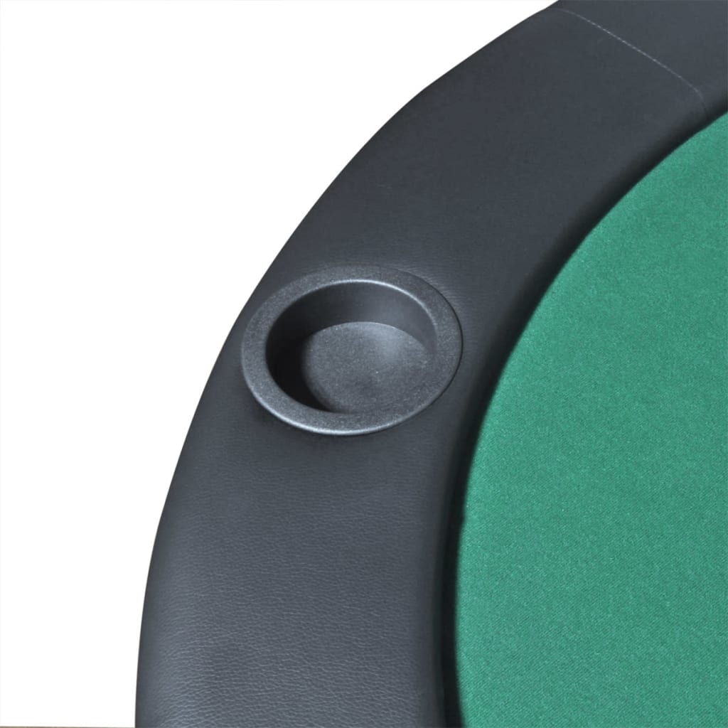 Foldable Poker Table Cover for 10 Players Green