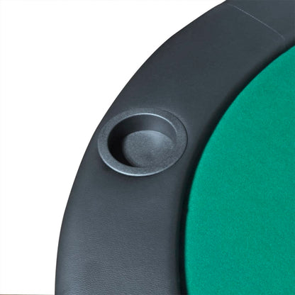 Foldable Poker Table Cover for 10 Players Green