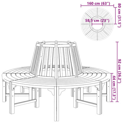 Baumbank Ø 160 cm Holz