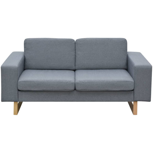 2-seater sofa fabric light grey