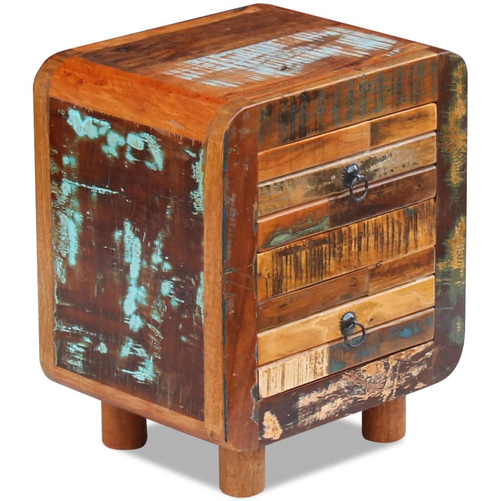 Bedside table old wood 43x33x51 cm