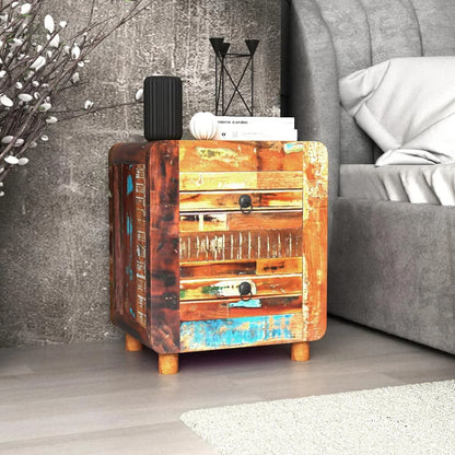 Bedside table old wood 43x33x51 cm