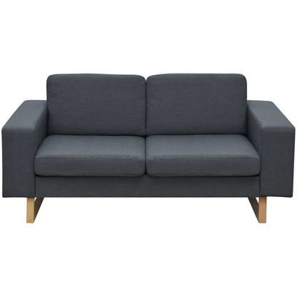 2-seater and 3-seater sofa set dark grey