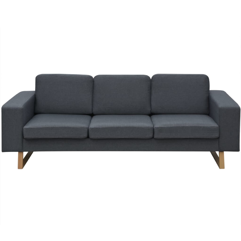 2-seater and 3-seater sofa set dark grey