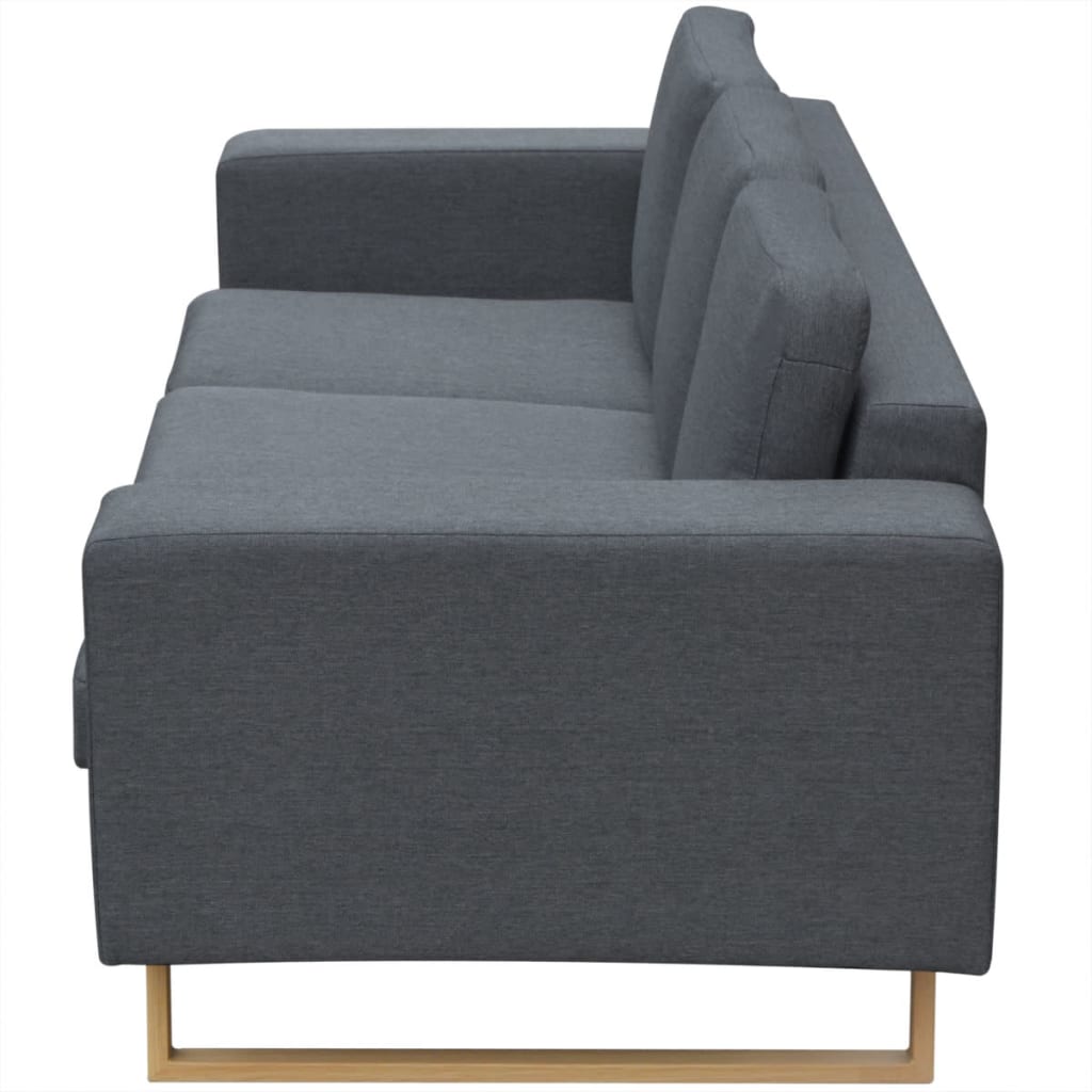 2-seater and 3-seater sofa set dark grey