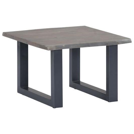 Coffee table Living Edges Grey 60x60x40cm Solid Acacia Wood