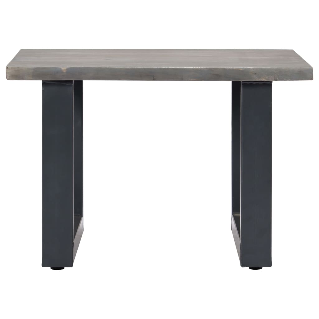 Coffee table Living Edges Grey 60x60x40cm Solid Acacia Wood