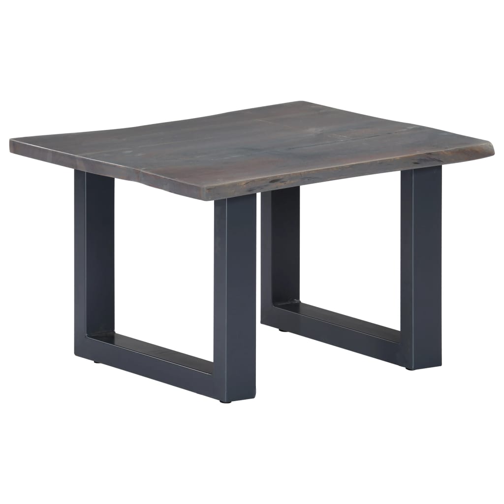 Coffee table Living Edges Grey 60x60x40cm Solid Acacia Wood