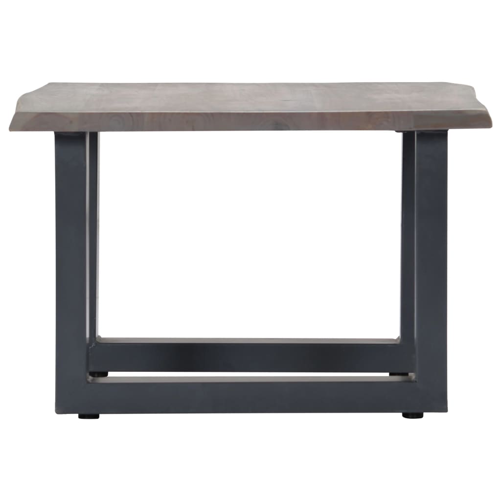 Coffee table Living Edges Grey 60x60x40cm Solid Acacia Wood