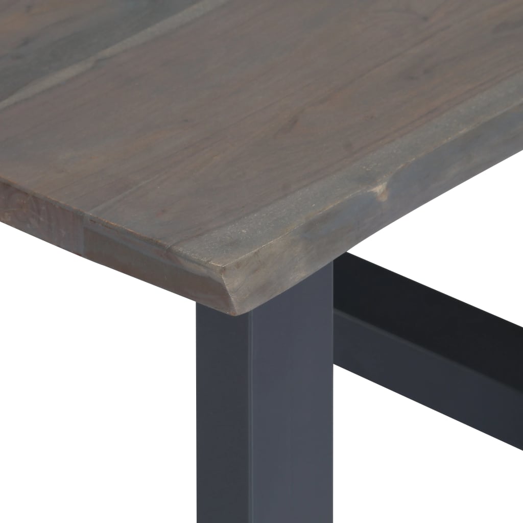 Coffee table Living Edges Grey 60x60x40cm Solid Acacia Wood