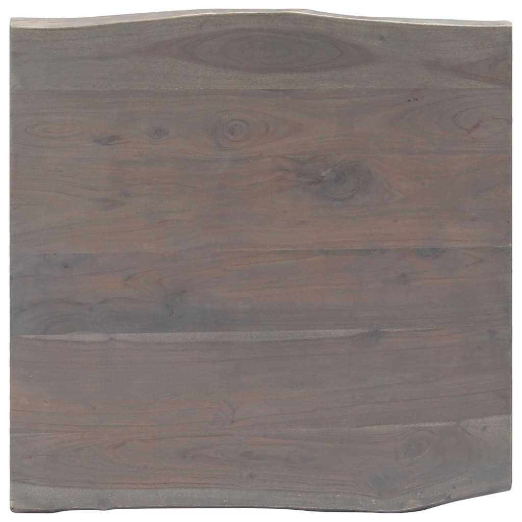 Coffee table Living Edges Grey 60x60x40cm Solid Acacia Wood