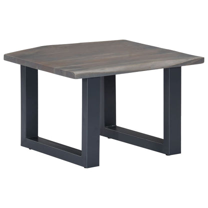 Coffee table Living Edges Grey 60x60x40cm Solid Acacia Wood