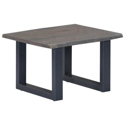 Coffee table Living Edges Grey 60x60x40cm Solid Acacia Wood