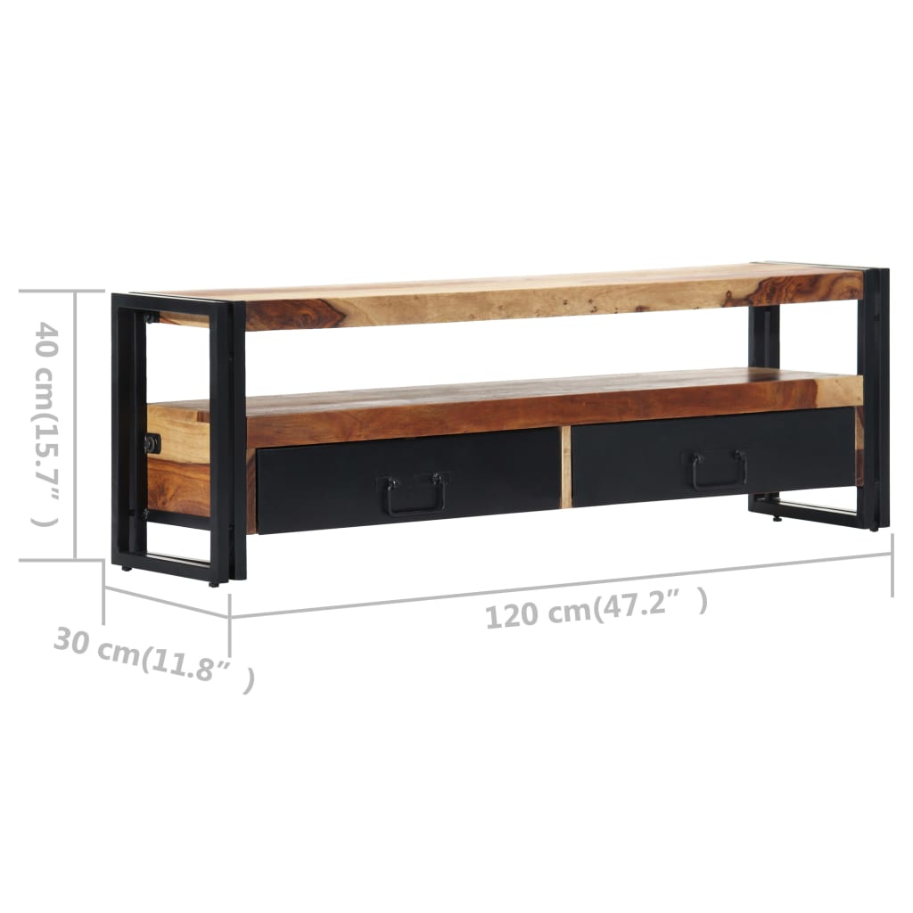 TV-Schrank 120x30x40 cm Massivholz