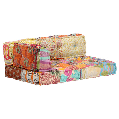 Pouf Patchwork Stoff