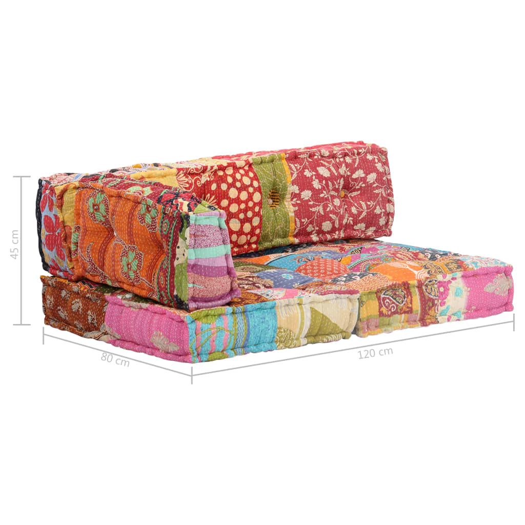 Pouf Patchwork Stoff