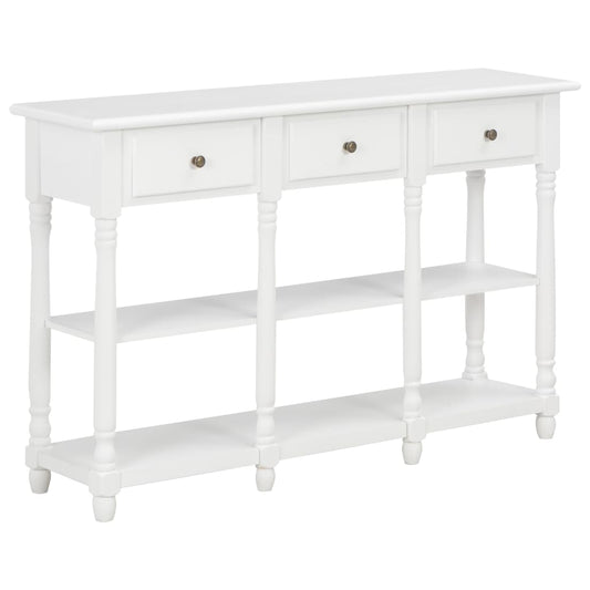 Console table white 120x30x76 cm MDF