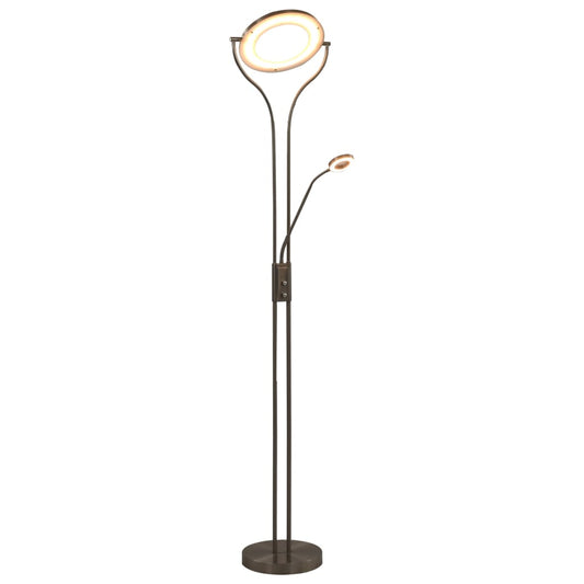 Floor lamp 18 W silver 180 cm dimmable