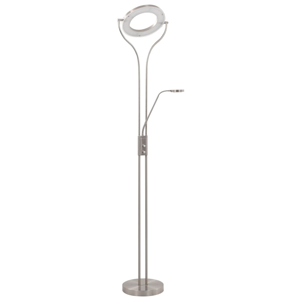 Floor lamp 18 W silver 180 cm dimmable