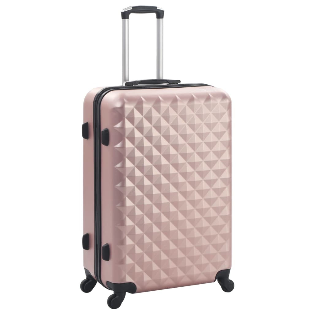 Hartschalen-Trolley-Set 3 Stk. Roségold ABS